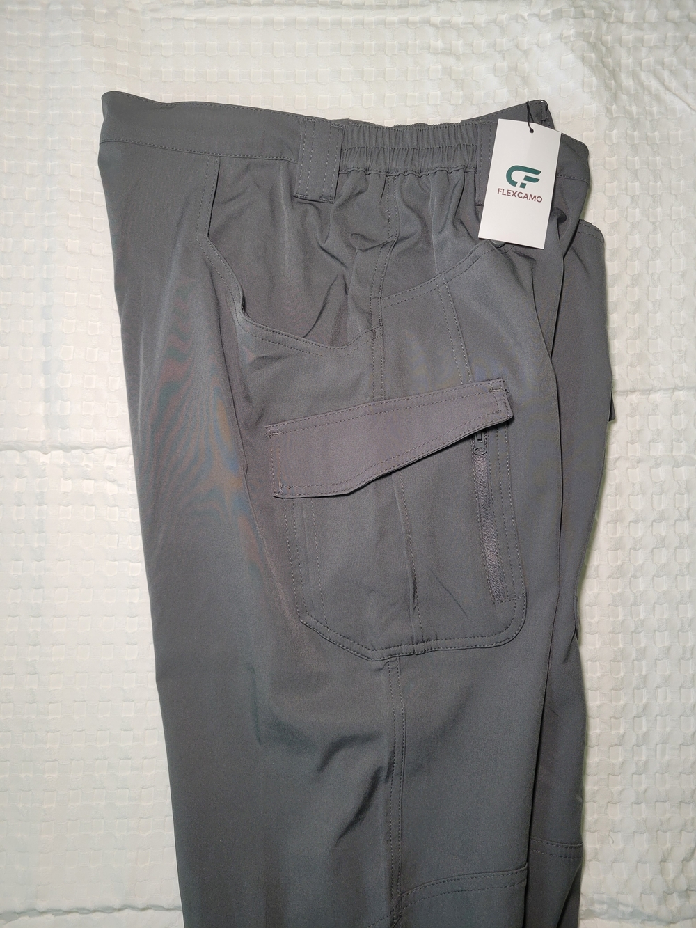 Men's Gray Utility Pants - Stretch Cargo Style